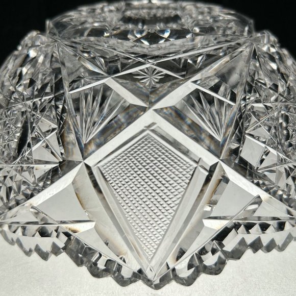 Brilliant Period Cut Glass | 7” Nappy Bowl | Vintage Cut Glass - Picture 4 of 10